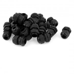 30 x Black Plastic IP67 Waterproof PG11 5-10mm Diameter Cable Gland
