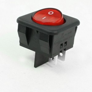 AC 16A 250V DPST ON/OFF 4 Pins Round Rocker Boat Switch Red