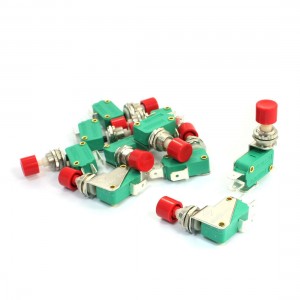 10Pcs Red Pushbutton Momentary SPDT 1NO 1NC Micro Switch 16A 125/250VAC