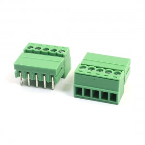 2 Pcs 3.5mm Pitch 22-16AWG 5Pin Pluggable Type PCB Screw Terminal Block