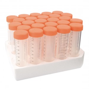 Conical Bottom Ribbed Caps Plastic Centrifuge Tube 50ML 1.7oz 25 Pcs