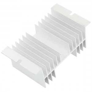 Aluminum Single Phase Solid State Relay Heat Diffuse Heatsink 130mmx70mmx50mm