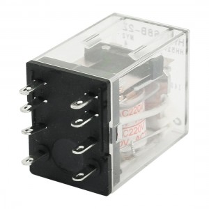 HH52P 8 Pins DPDT Green LED Pilot Lamp Power Relay AC 220V Coil Voltage