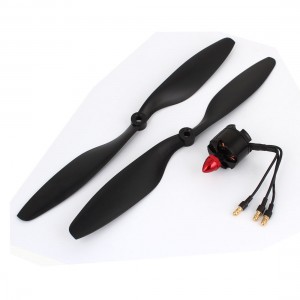 RC Multi Copter DC 7-15V 935RPM 3 Banana Male Plug Motor w Pair Propeller