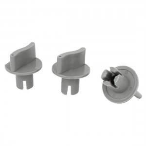 3PCS Gray Plastic Rotatable Universal Changeover Switch Knob Grip