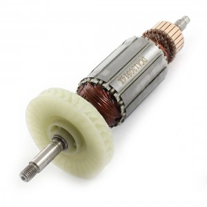 AC 220V 8mm Drive Shaft Electric Motor Armature Rotor w Cooling Fan for DW100