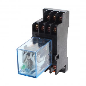 DC12V 5A Coil 8 Pin DPDT Red LED Pilot Lamp Electromagnetic Power Relay