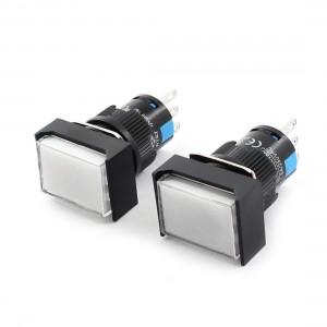 2Pcs Latching SPDT White Head Button Switch AC 220V/5A AC250V/5A