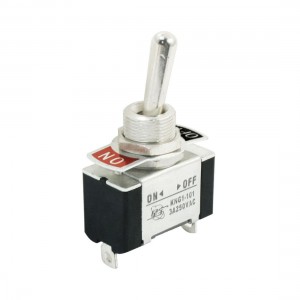 AC250V 3A ON/OFF 2 Positions SPST 12mm Panel Mounting Dia Toggle Switch