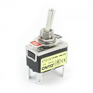 AC250V 15A DPST 2 Positions 4 Pin Terminals Rocker Type Toggle Switch