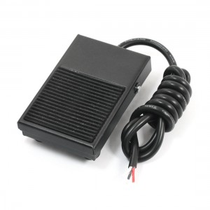 250V 10A SPDT 1NO 1NC Handsfree Momentary Rectangle Foot Pedal Switch 1m