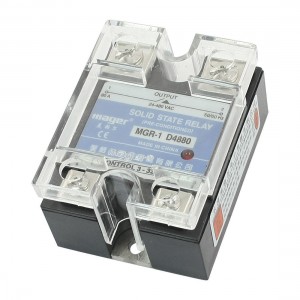 DC3-32V Input AC24-480V 60A Output Clear Cover Single Phase Solid State Relay