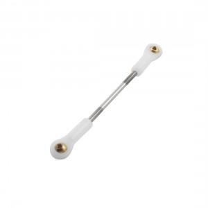 RC Model Spare Parts Plastic Double Ball Link Ends Push Rod 3x3x45mm White