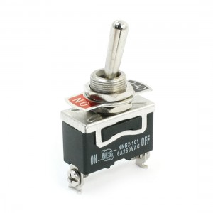 12mm Panel Cutout Dia 2 Position SPST Toggle Switch AC 250V 6A