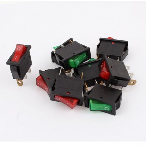 9pcs AC 110V-220V Lights On/Off Snap-In Panel Mount SPST Latch Rocker Switch