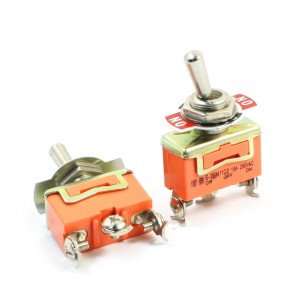 2PCS AC250V 15A 3 Positions SPDT Latching Toggle Switches Orange