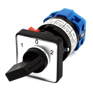 LW28-10/1C 660V 10A 4 Screw Terminals 3 Position Panel Mount Changeover Switch