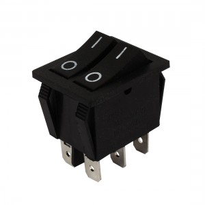 Double SPST 2 Position 6 Terminal Boat Rocker Switch AC 250V/10A 125V/15A