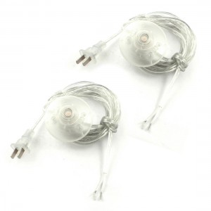 2Pcs AC125V 3A AC250V 6A US Plug Step On Foot Switch 3.5M