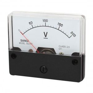 DC 0-200V Class 2.5  Rectangle Shaped Analog Volt Panel Meter Gauge