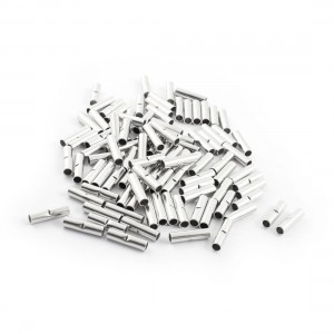 100Pcs BN2 Non-insulated Butt Connectors Wire Cable Adapters for AWG12-10