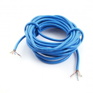 5m 6mm Dia 8-Wired Blue Extension Network Broadband Communication Cable