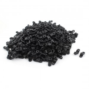 850Pcs Black Cable Clamp Wire Tie Mount Screw Fixed Base Clip 2x3.5mm