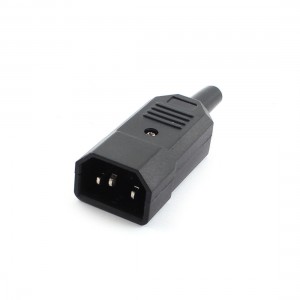 IEC C14 Male Inline Rewirable Power Plug Connector AC 250V 10A