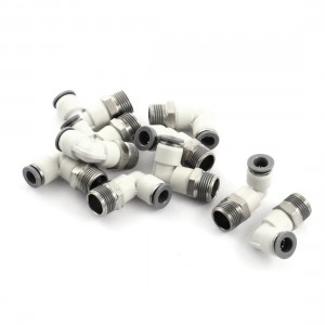 10pcs 3 8 PT Male to 8mm OD Tube L Type Air Quick Release Connectors