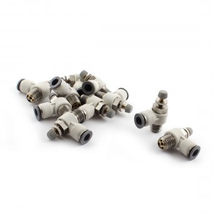 10pcs SL8 02 1 4 PT Male 8mm Tube Pneumatic Flow Control Valves