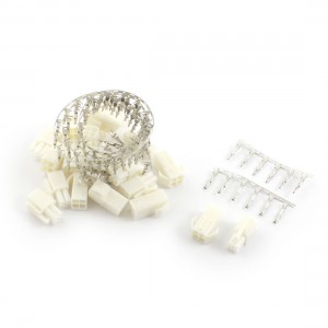 10 Sets 4.5mm 4Pin Male Female Tamiya Plug Unwired Terminal Connector White