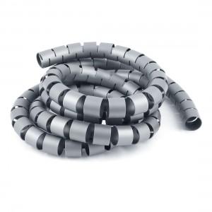 Spiral Tube Cable Wire Wrap Organizer PC Cord Management 30mmx2m Gray