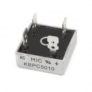 1KV 50A KBPC5010 1 Phase Half-Wave Diode SEP Bridge Rectifier Silver Tone