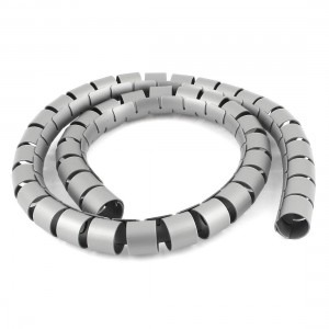 Spiral Tube Cable Wire Wrap Organizer PC Cord Management 30mmx1m Gray