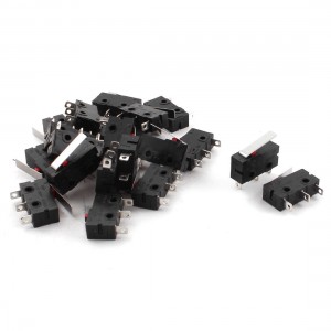 20Pcs  AC125V AC250V 5A SPDT 1NO 1NC Momentary Plastic Micro Limit Switch