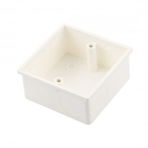 Electronic White PVC Flush Mounted 1 Gang Junction Box Case 85x85x40mm