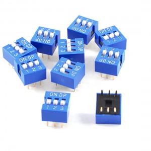 10 Pcs Blue Double Row 6 Pin 3 Positions 2.54mm Pitch DIP Switches