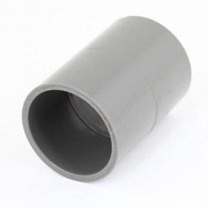 Gray 32mm 1.26" Inner Diameter PVC Drainage Straight Pipe Connector
