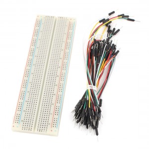 830 Tie Points Solderless PCB Breadboard MB102+65Pcs Jumper cable wires Arduino