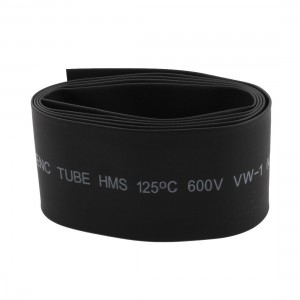 Black 30mm Dia. 2:1 Heat Shrink Tubing Tube Wire Wrap Cable Sleeve 1M 3.3Feet