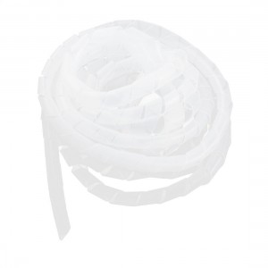 Polyethylene White Spiral Wrapping Band 16mm Wire Manager 9m