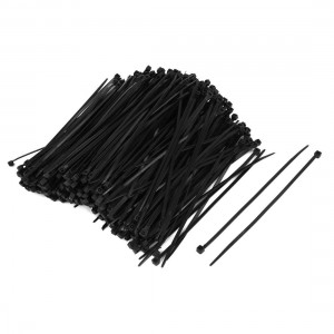 500 Pieces 4mmx150mm Nylon Self-Locking Electric Cable Zip Ties Fastener Black