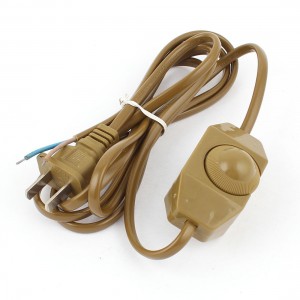 US Plug AC 250V/110V 100W Wall Table Lamp Dimming Controller Switch 1.8m