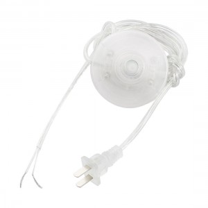 Clear Round AC 125V 3A AC 250V 6A EU Plug Step On Foot Switch 1.8M
