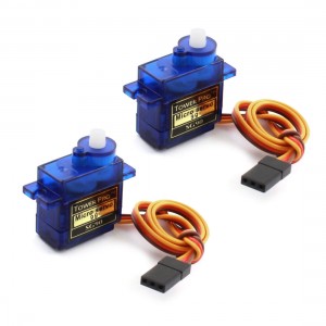 2 Pcs SG90 Mini Gear Micro Servo Motor for RC Car Boat Airplane