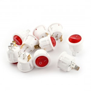 10Pcs AC110V Red Light SPST 2-Pin 2-Position Boat Rocker Switch