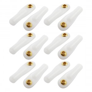 12Pcs 2X26X2.2mm Rod End Metal Ball Head Buckle Joints White for RC Climbing Car