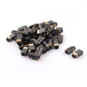 Earphone 6 Pin 3.5mm SMD PCB Mount Female Audio Socket Connector 50pcs