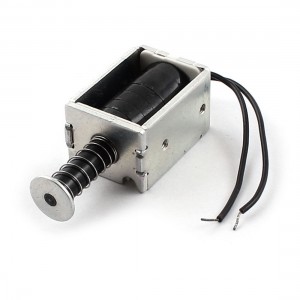 24V 5mm Force 100g Stroke Open Coil Form Pull DC Solenoid Electromagnet