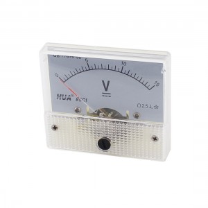 85C1 DC 0-15V Class 2.5 Fine Tuning Dial Panel Analog Voltmeter for Testing Work
